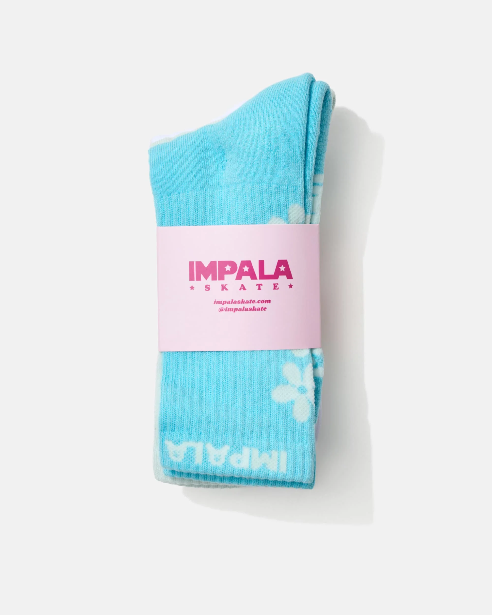 Impala Skate Sock 3pk - Ditsy Blue - Image 4